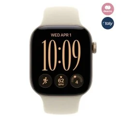 Apple Watch Series 12 GPS 42mm Light Gold Aluminium Case with Sand Sport Band - S/M